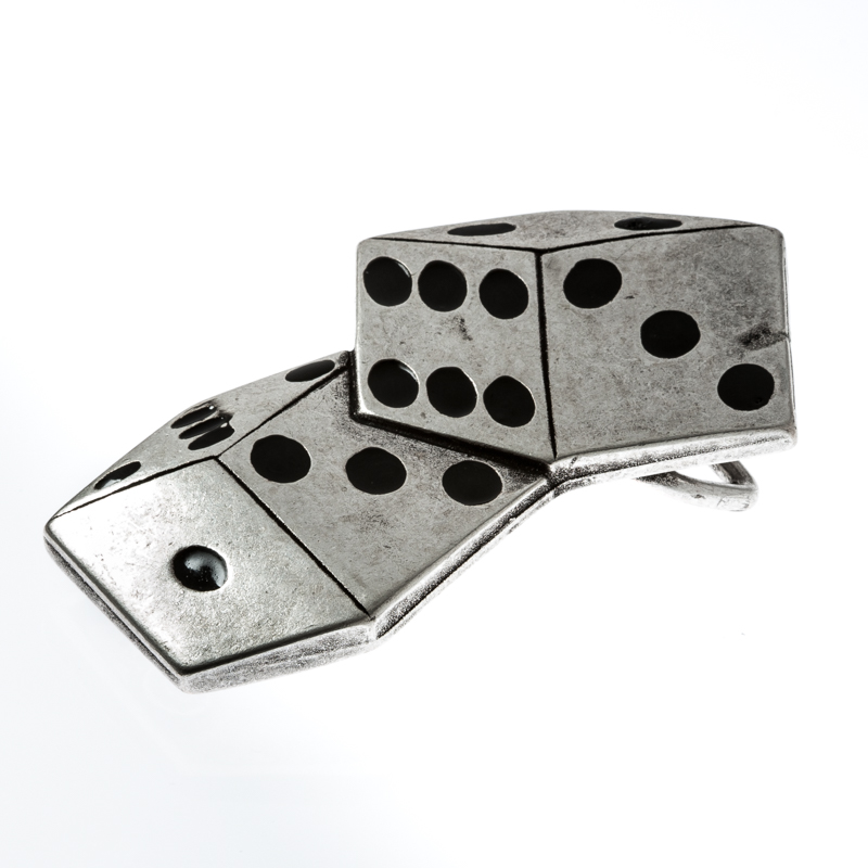 Würfel-Schließe, 4cm, silberfarben, Schnalle