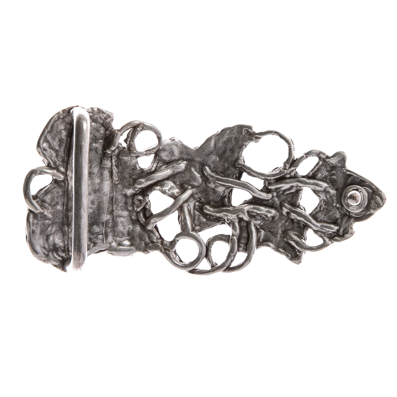 OBERON, 4cm, messingfarbene Gürtelschließe, Efeu,Schnalle