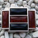 Schoko, 4cm, art deco Schließe, Schnalle