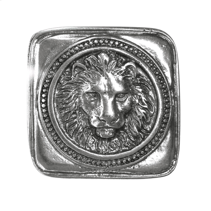 NEMEIOS Löwenkopf, 4cm, silberfarbene Gürtelschließe, Schnalle