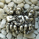Little Devils, 4cm, silberne Fantasy-Teufelchen-Schließe, Schnal
