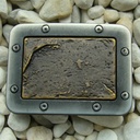Andromeda, 4cm, altnickel-/altmessingfarbene Gürtelschließe, Sch