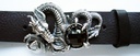 ONYX, exclusive, handgefertigte Drachen-Schließe aus Bronze, Sch