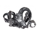 ONYX, exclusive, handgefertigte Drachen-Schließe aus Bronze, Sch