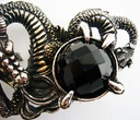 ONYX, exclusive, handgefertigte Drachen-Schließe aus Bronze, Sch