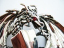 GRANAT, exclusive, handgefertigte Drachen-Schließe aus Bronze, S