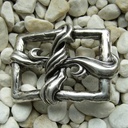 Foggy Cross, 4cm,silberfarbene Gürtelschließe, Schnalle