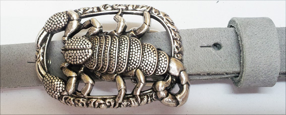 Skorpion, 2cm,silberfarbene Gürtelschließe, Schnalle