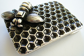 Honey, 4cm, silberne Schließe, Schnalle
