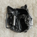 FENRIS,WOLFSRACHEN,Gürtelschließe,Schnalle,für 4cm Riemen,Fb:eis