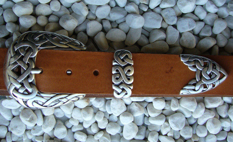 Schließen-Set Celtic Knight, silberfarben, für 4cm Riemen