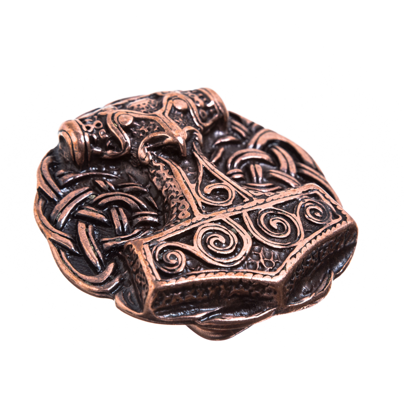 CELTIC MJÖLNIR, 4cm, Thorhammer-Schließe, kupferfarben, Schnalle