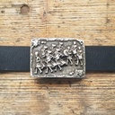 Highland - Pipes & Drums, 4cm, silberfarbene schottische Koppels