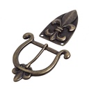 PORTOS-SET, 3cm, altmessingfarbene Lilien-Schließe mit Gürtelspi