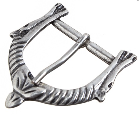 ARAMIS, 3cm, silberfarbene Pferde-Schließe,Mittelalter,Wikinger