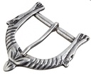 ARAMIS, 3cm, silberfarbene Pferde-Schließe,Mittelalter,Wikinger