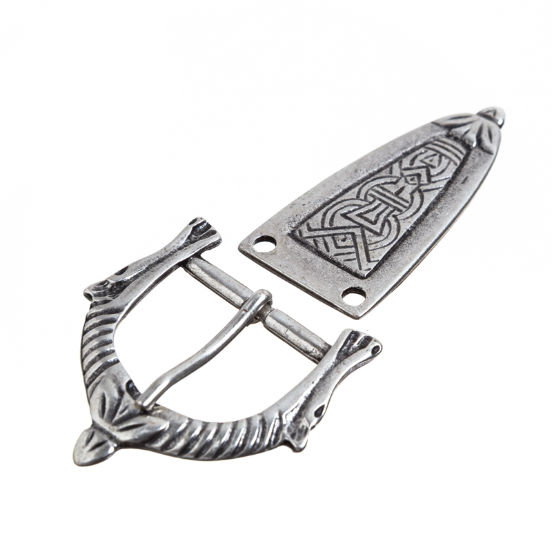 ARAMIS-SET, 3cm, silberne Pferdeschließe mit Gürtelspitze,Mittel