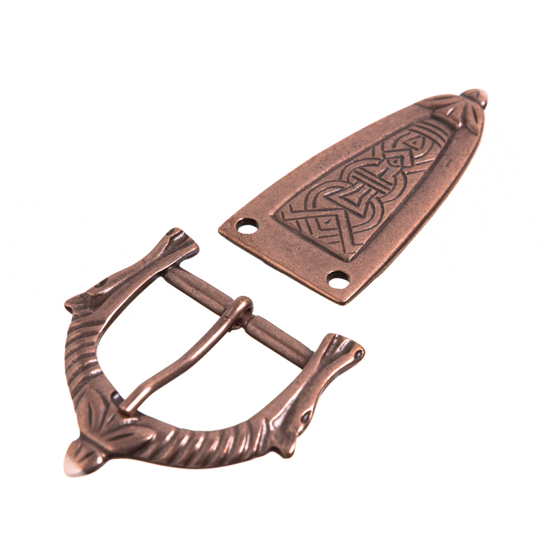 ARAMIS-SET, 3cm, kupferfarbene Pferdeschließe mit Gürtelspitze,M
