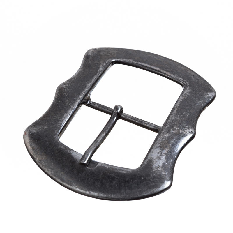 Flint, 4cm, schwarzsilberfarbene Gürtel-Schließe, Schnalle