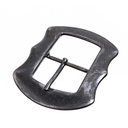 Flint, 4cm, schwarzsilberfarbene Gürtel-Schließe, Schnalle