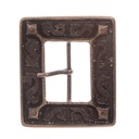BALTIC, 4cm, altmessingfarbene Mittelalter-Vollschließe, Schnall