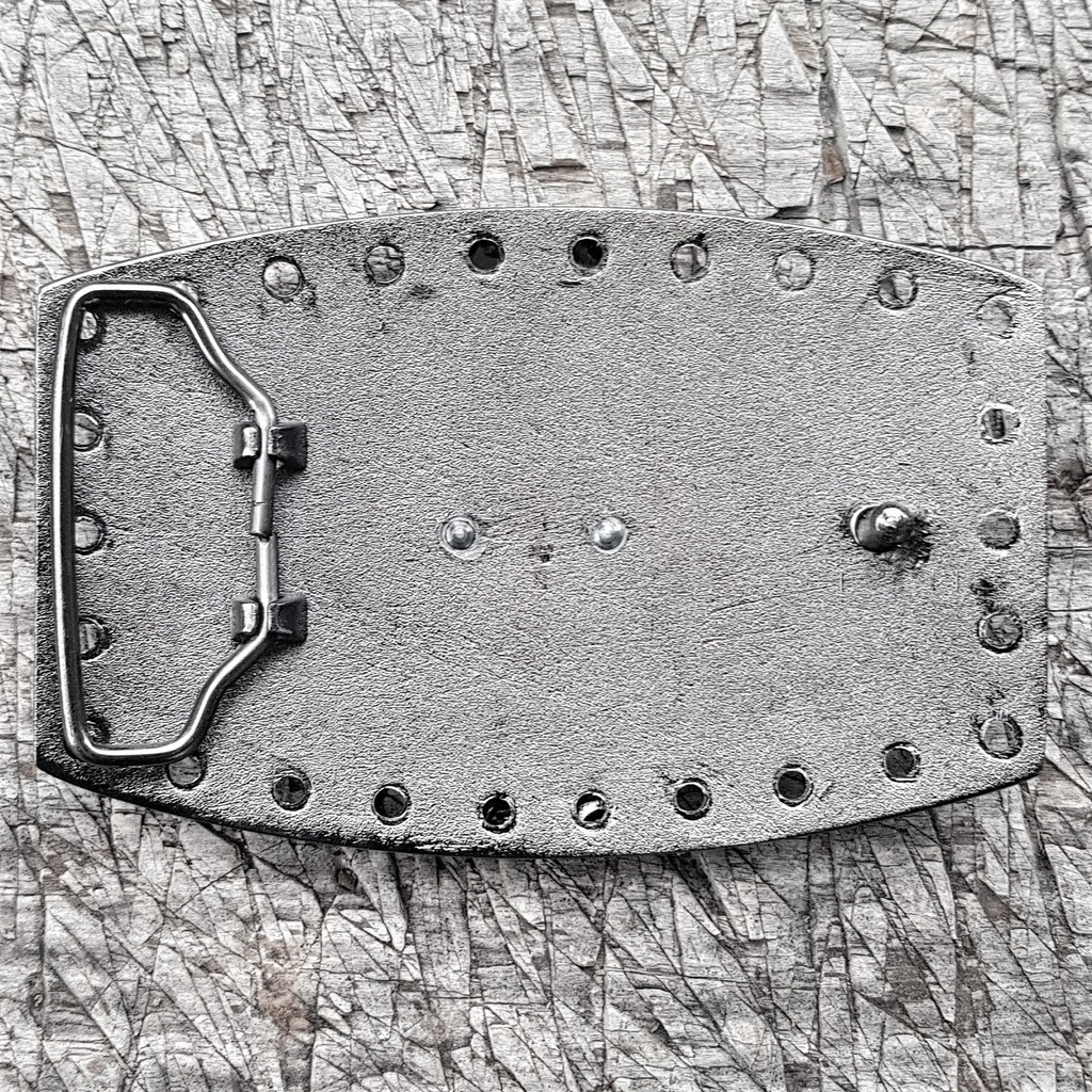 STRASS-KREUZ, altsilberne 4cm Schließe, Strass, Schnalle, Mittel