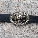 DOLLAR-SKULL, Prunk-Schließe, 4cm, Strass-Rand, Schnalle, Cospla
