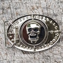 DOLLAR-SKULL, Prunk-Schließe, 4cm, Strass-Rand, Schnalle, Cospla
