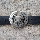 CADDY-BO 2; 4cm Schließe, Schnalle, silber/schwarz, Flaschenöffn
