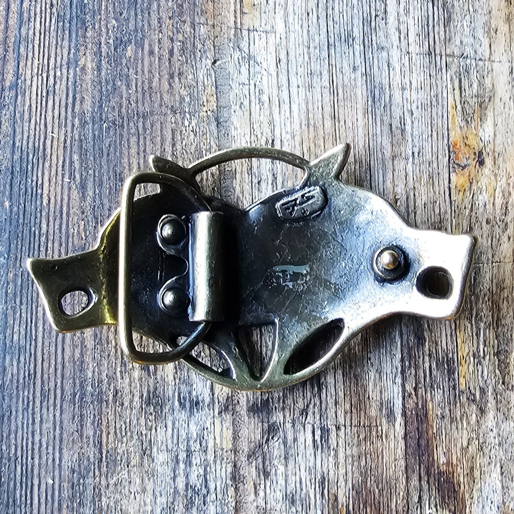 Celtic Wolves -Schließe messingfarben 4cm, Mittelalter,Wölfe,Wik
