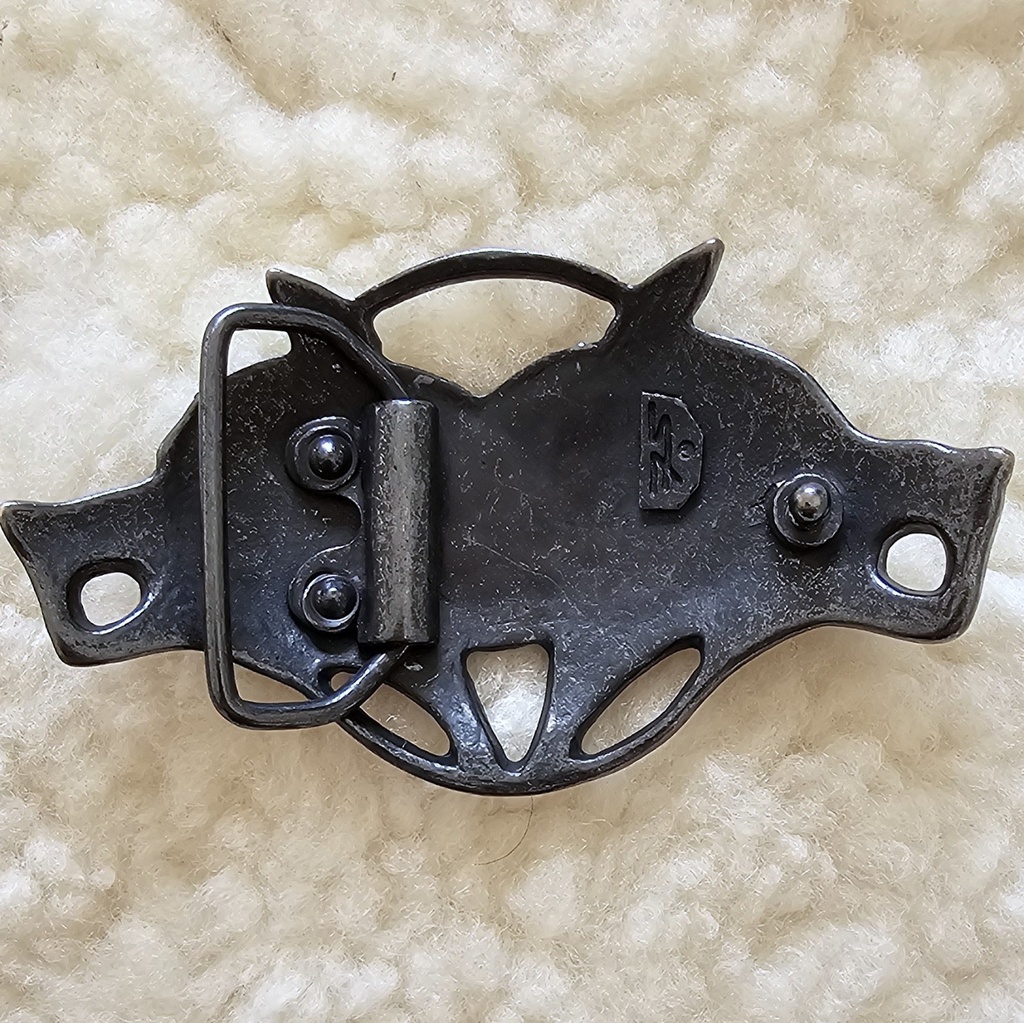 Celtic Wolves -Schließe Fb:schwarzeisen,4cm, Mittelalter, Schnal