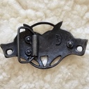 Celtic Wolves -Schließe Fb:schwarzeisen,4cm, Mittelalter, Schnal