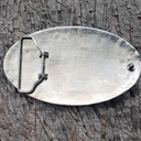CELTIC SKULL, silberne 4cm Schließe, weiß Emaille, Schnalle, Mit