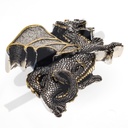 Nordischer Drache mit Gold, 4cm, Zinnschließe, Schnalle