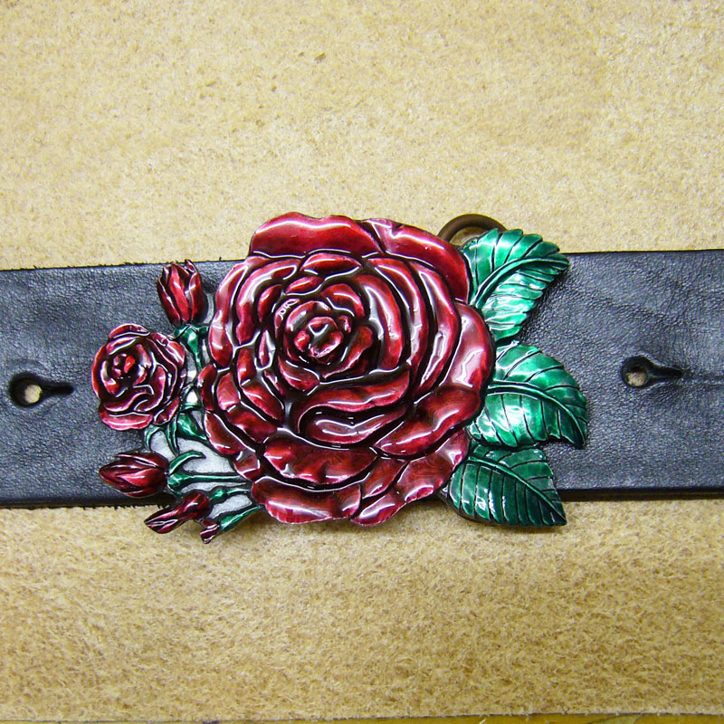 Crimson-Rose, 4cm, Romantik, Gürtelschließe, Schnalle