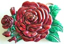 Crimson-Rose, 4cm, Romantik, Gürtelschließe, Schnalle