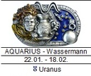 Sternzeichen Wassermann - Aquarius 4cm Schließe, Schnalle