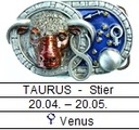 Sternzeichen Stier - Taurus, 4cm Schließe, Schnalle