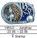 Sternzeichen Jungfrau - Virgo 4cm Schließe, Schnalle