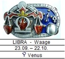 Sternzeichen Waage - Libra 4cm Schließe, Schnalle