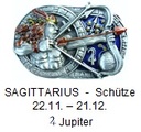 Sternzeichen Schütze - Sagittarius, 4cm Schließe, Schnalle