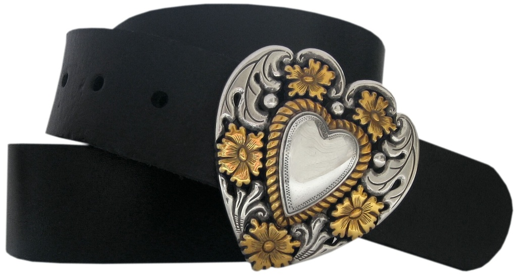 Heart and Flowers, 4cm Schließe, Schnalle