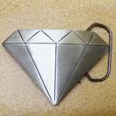 Diamond, 4cm Zinn-Gürtelschließe, Schnalle