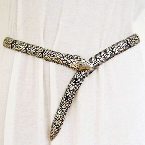 SILBER-SCHLANGE, Metall-Glieder-Gürtel,Mittelalter,Larp,Kelten,C