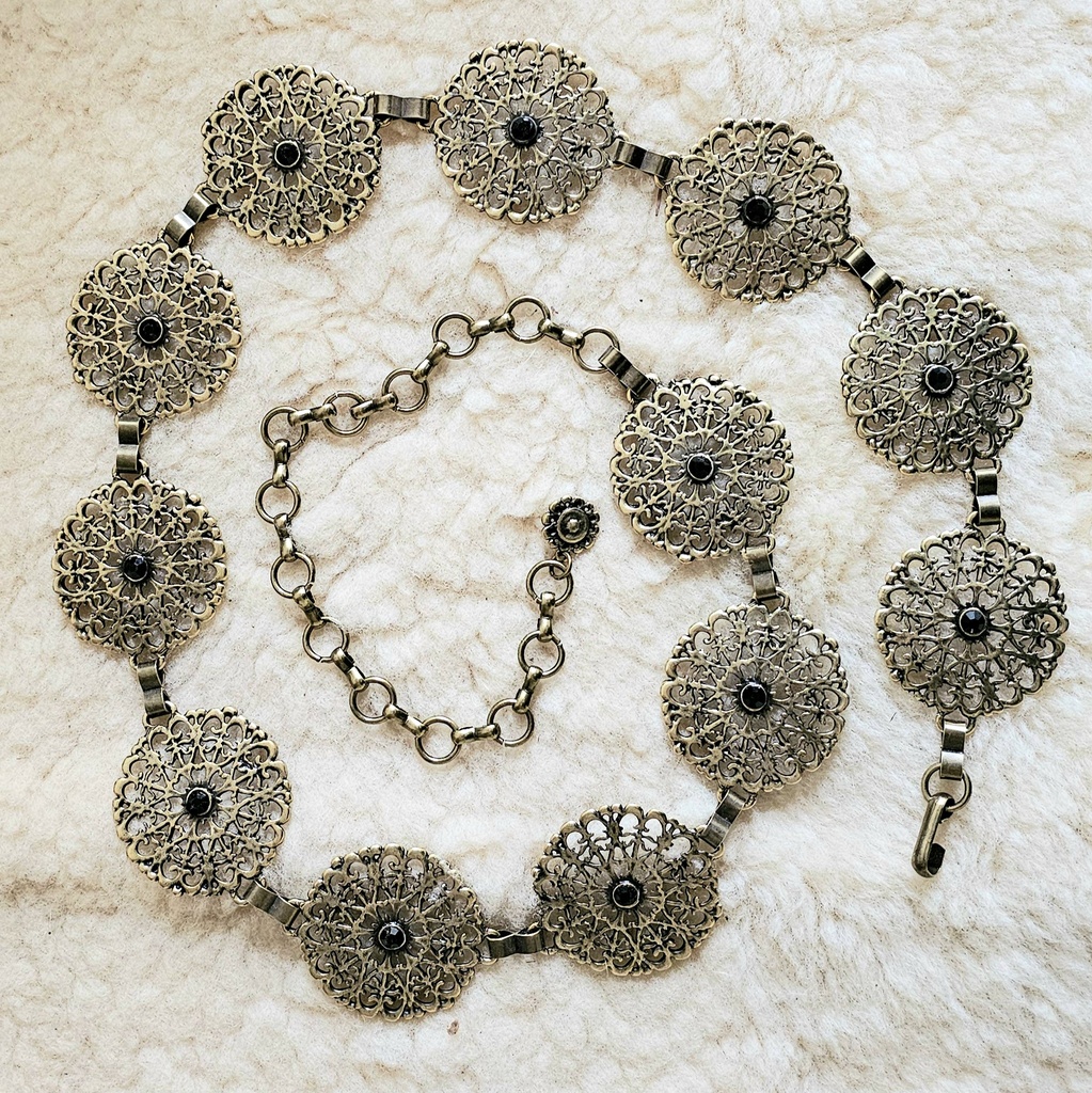 FLEUR DE VIE, Kettengürtel, messingfarben,Mittelalter,Larp,Kelte