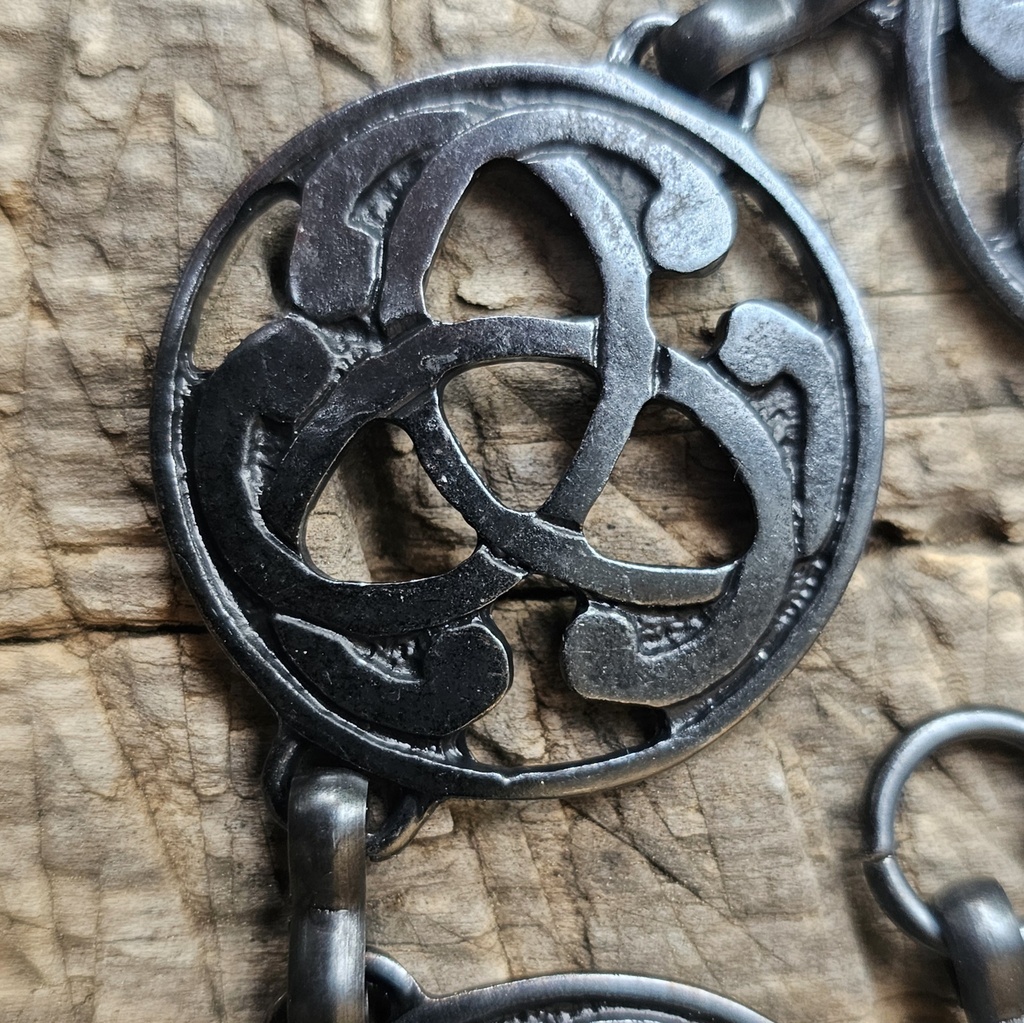 TRISKEL,Kettengürtel,  Fb:schwarzeisen, Mittelalter, Larp, Gothi