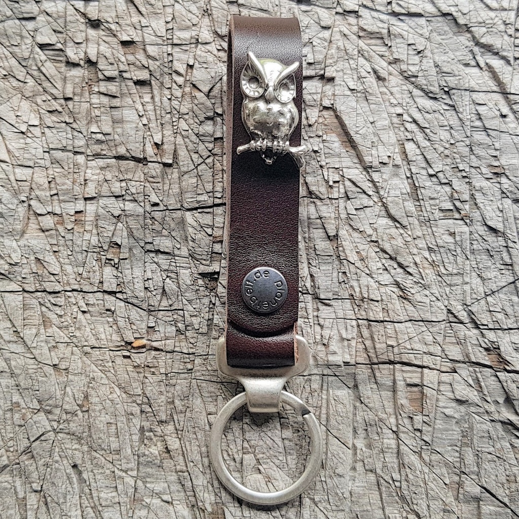 Schlüsselanhänger SLING, Eule, silber