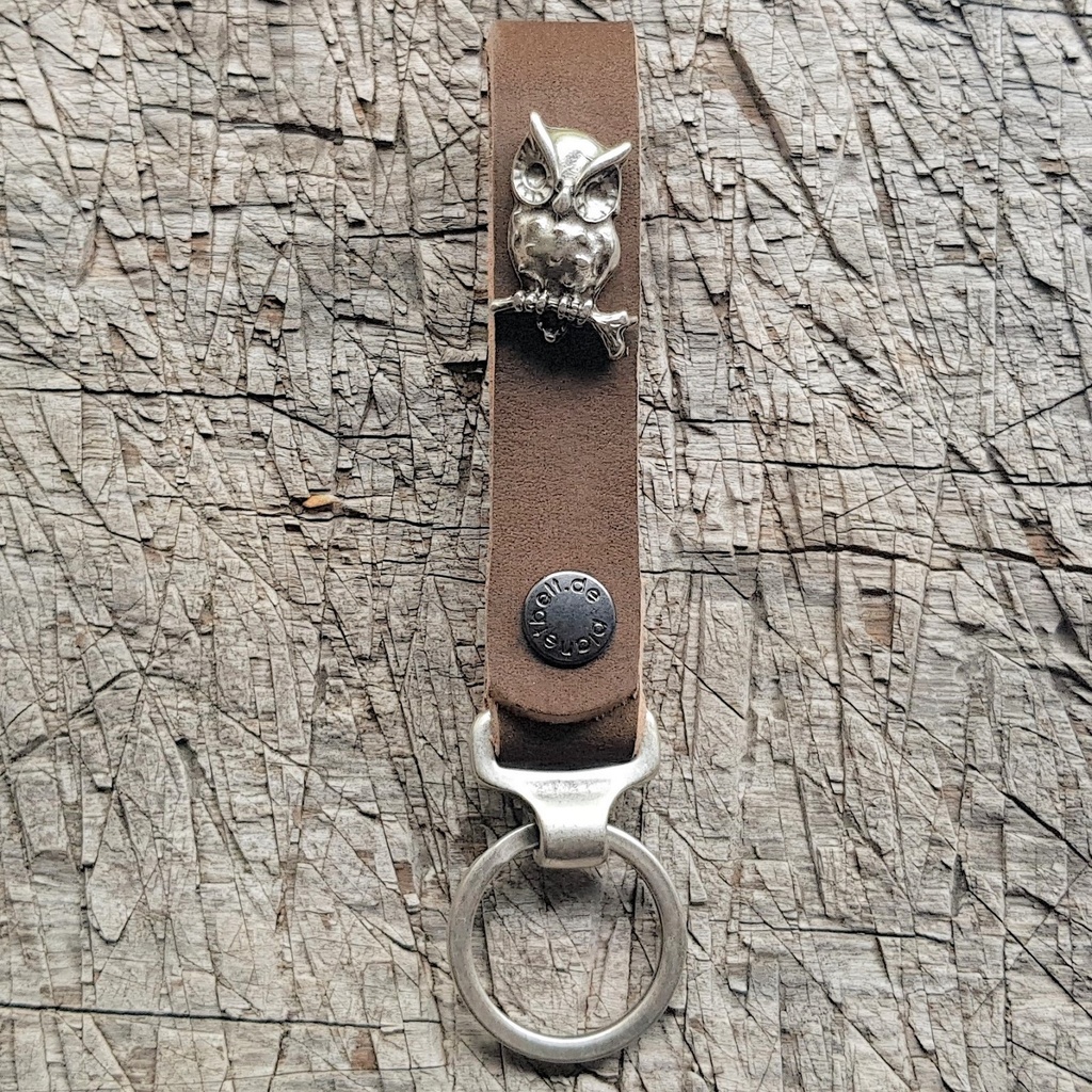 Schlüsselanhänger SLING, Eule, silber