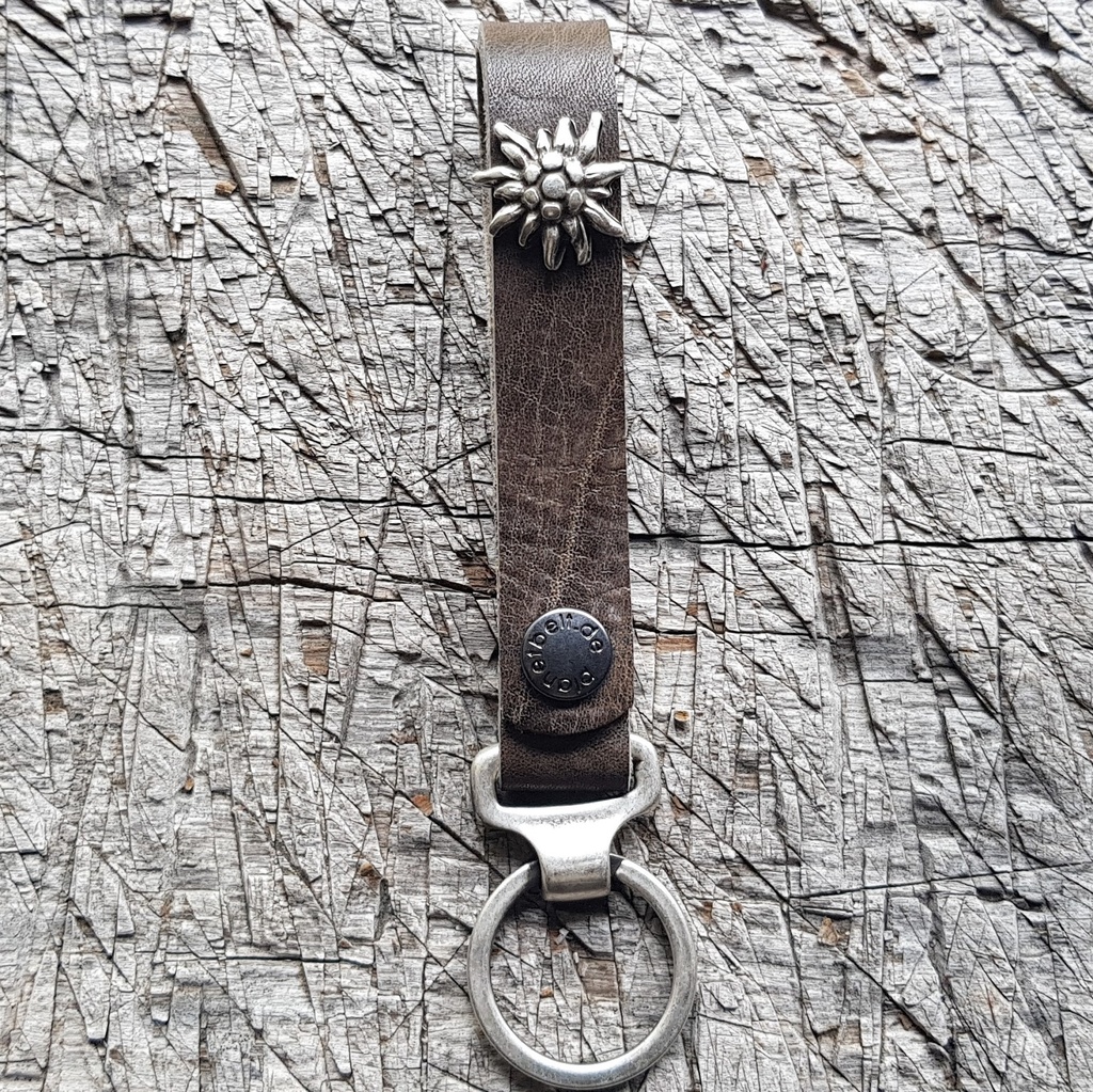 Schlüsselanhänger SLING, Edelweiß, silber