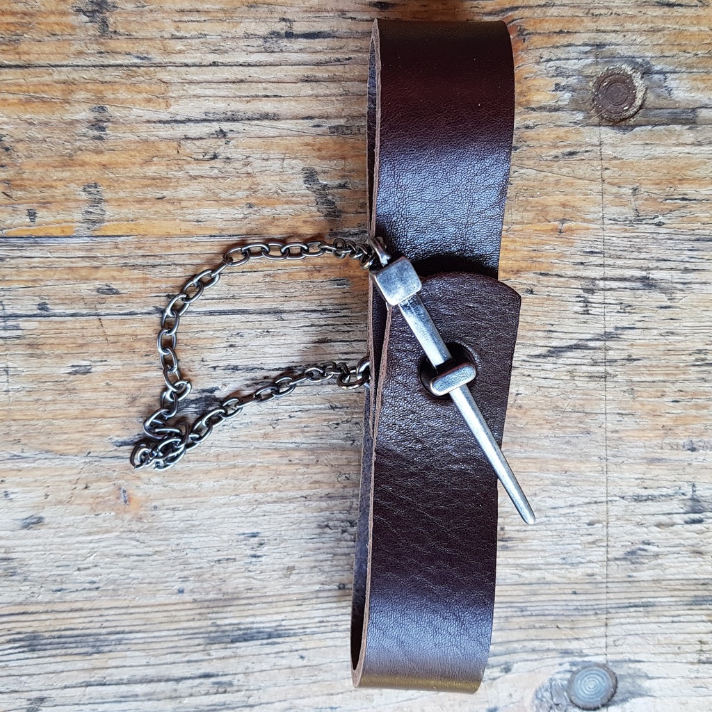 Krughalter,Fb:dunkelbraun,Leder,Mittelalter,Larp,Wikinger,Cospla
